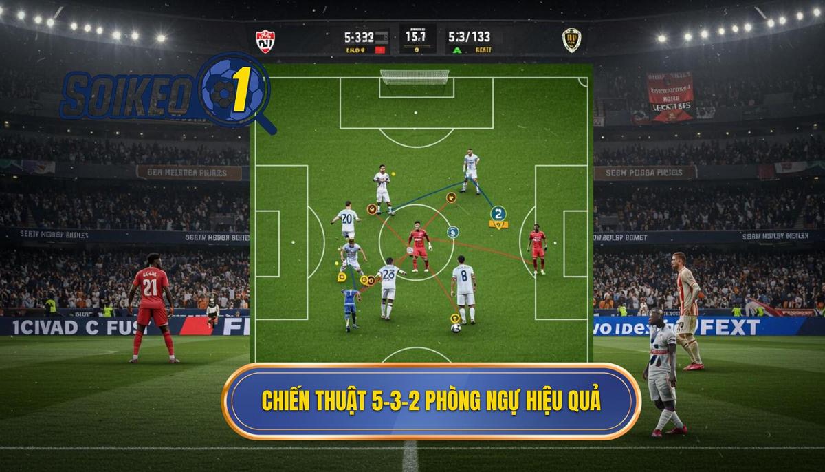 2. Triển Khai Chiến thuật Bóng Đá 5-3-2 Phòng Ngự Hiệu Quả