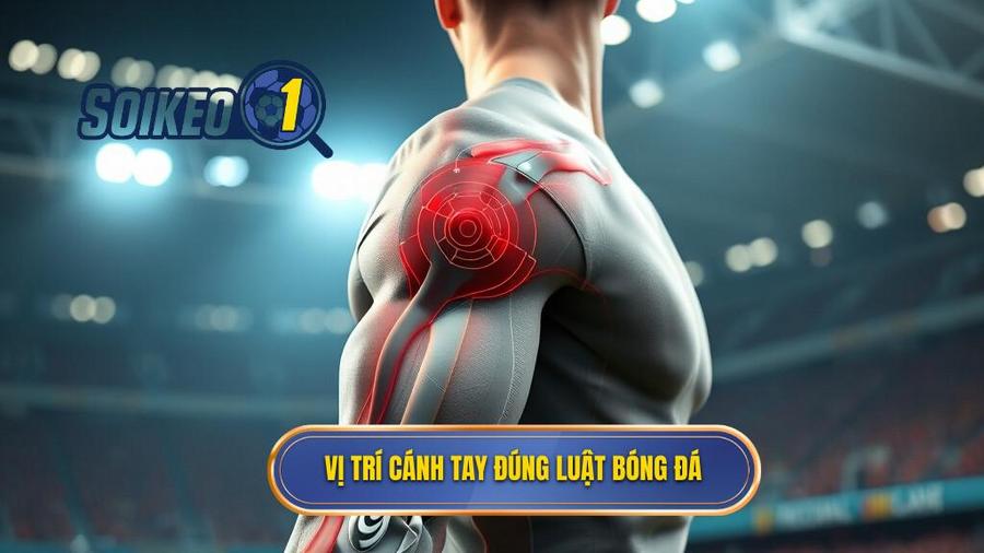 1. Vị trí cánh tay đúng luật bóng đá